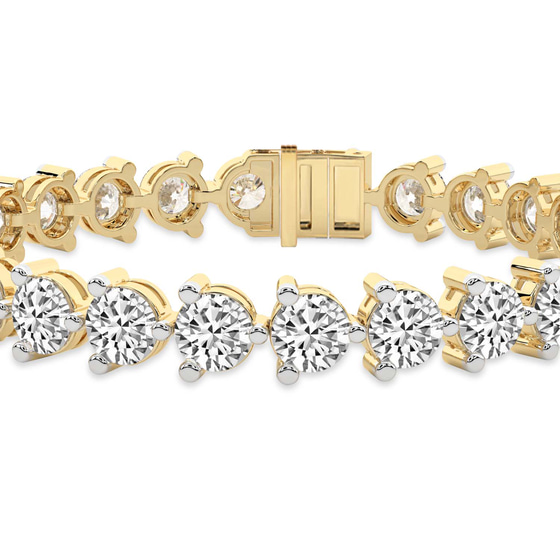 Anahita Round Lab Diamond Tennis Bracelet left view