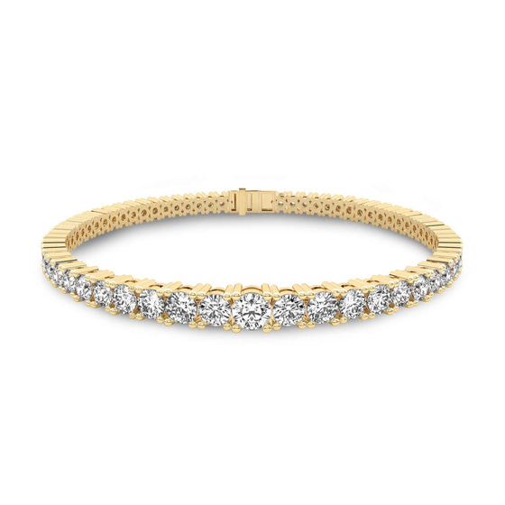 Cecily Round Lab Diamond Tennis Bracelet front view