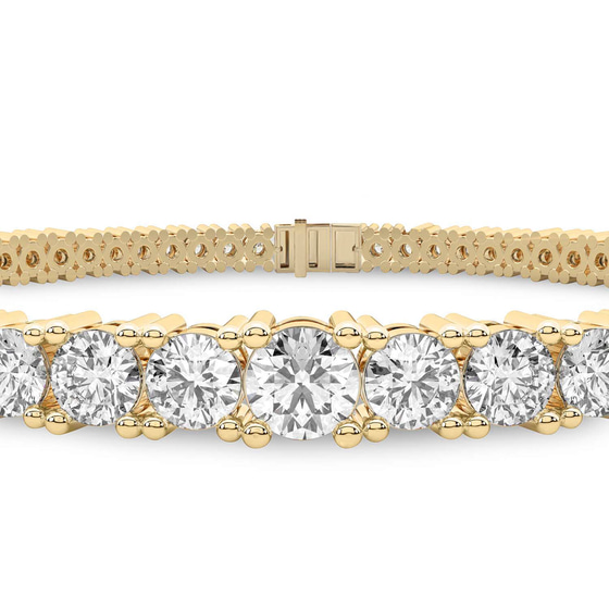 Cecily Round Lab Diamond Tennis Bracelet left view