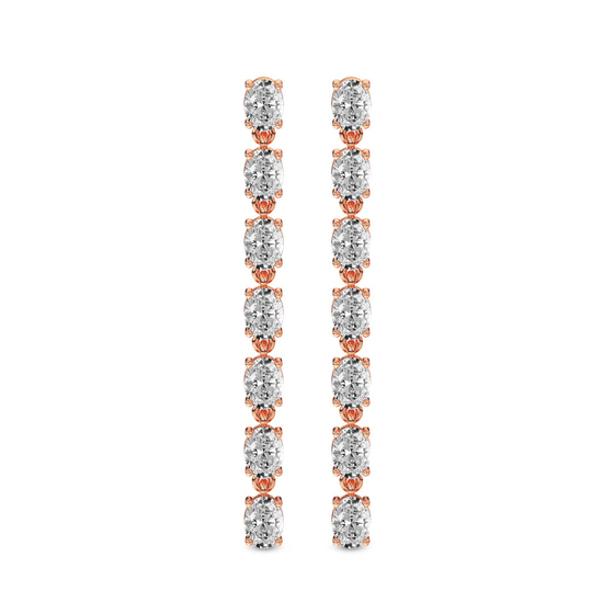 Digitalis Fashion Flower Lab Diamond Dangle Earring front view