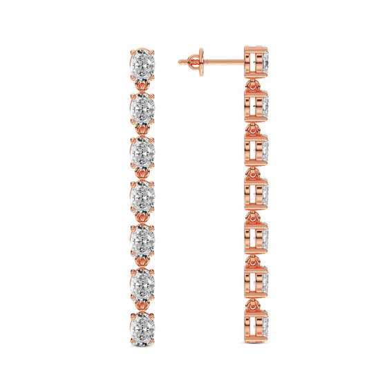 Digitalis Fashion Flower Lab Diamond Dangle Earring left view