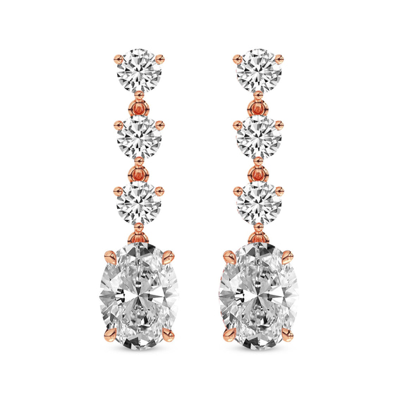 Elysium Fashion Lab Diamond Dangle Earrings front view