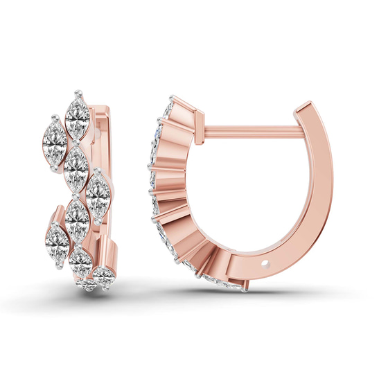 Cherie Marquise Lab Diamond Earrings left view