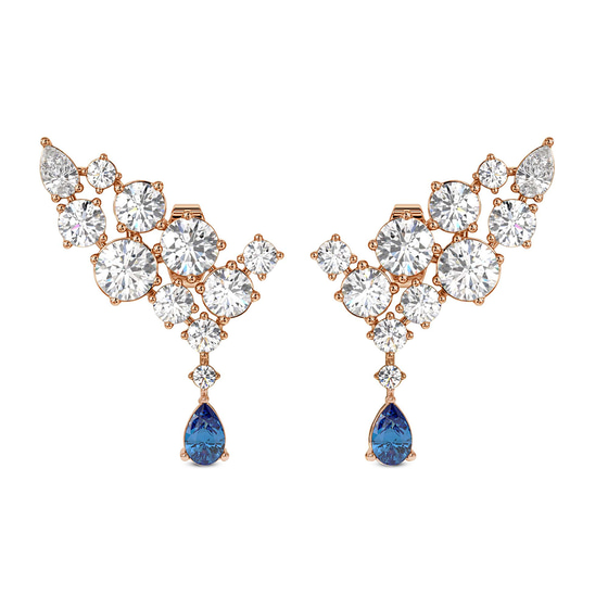 Ocean Drop Earrings front view