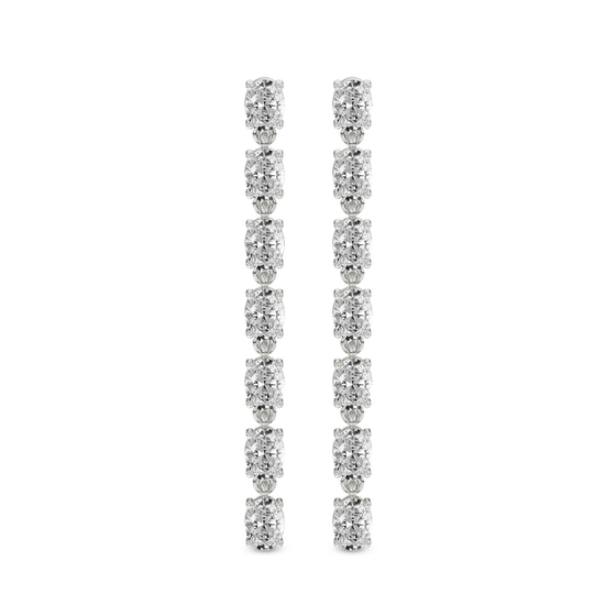 Digitalis Fashion Lab Diamond Dangle Earrings front view