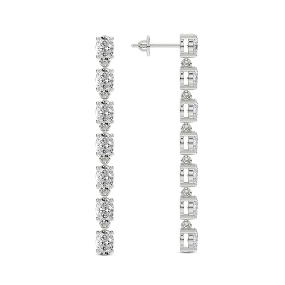 Digitalis Fashion Lab Diamond Dangle Earrings left view