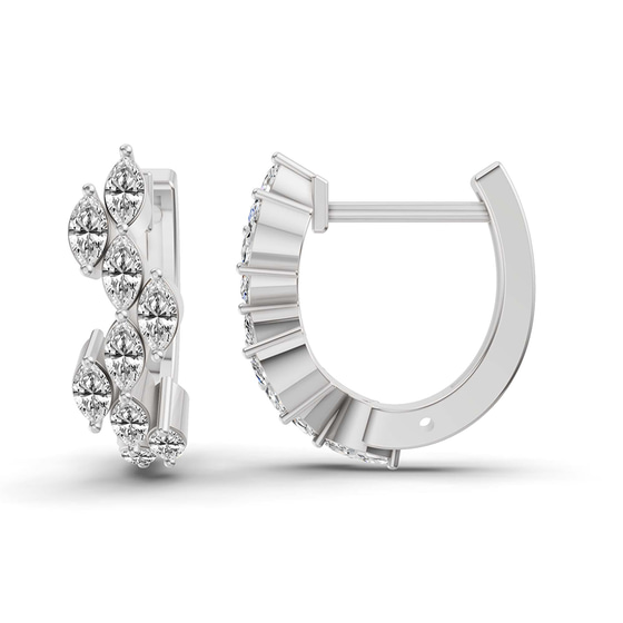 Cherie Marquise Lab Diamond Earrings left view
