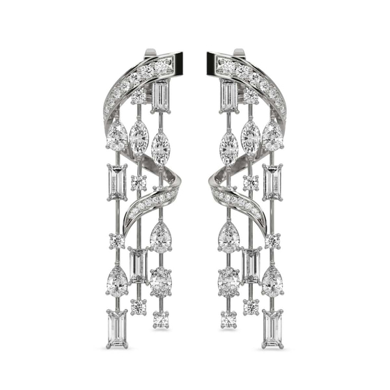 Chandelier Dangling Earrings left view