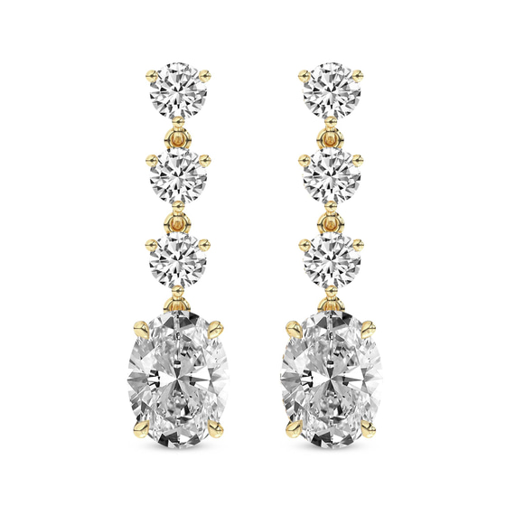Elysium Flower Fashion Lab Diamond Stud Earrings front view