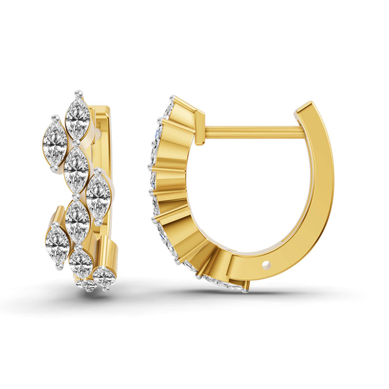 Cherie Marquise Lab Diamond Earrings left view
