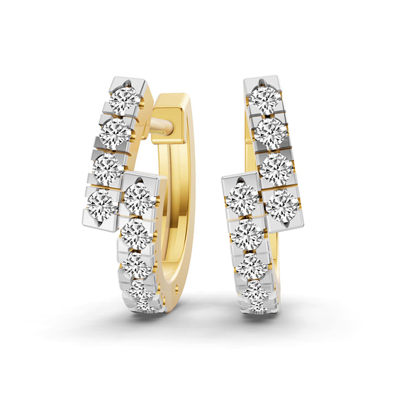 Vela Signature Round Lab Diamond Earring front view