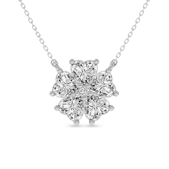 Heart Bloom Lab Diamond Fashion Necklace front view
