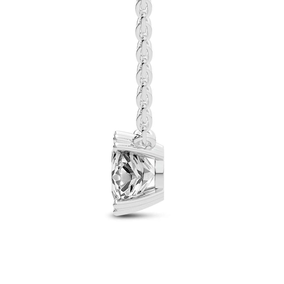 Bianca Cushion Lab Diamond Solitaire Necklace left view