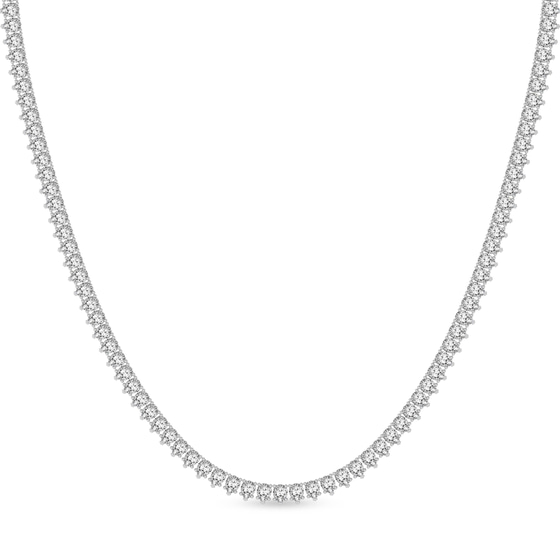 Bailey Pear Lab Diamond Tennis Necklace front view