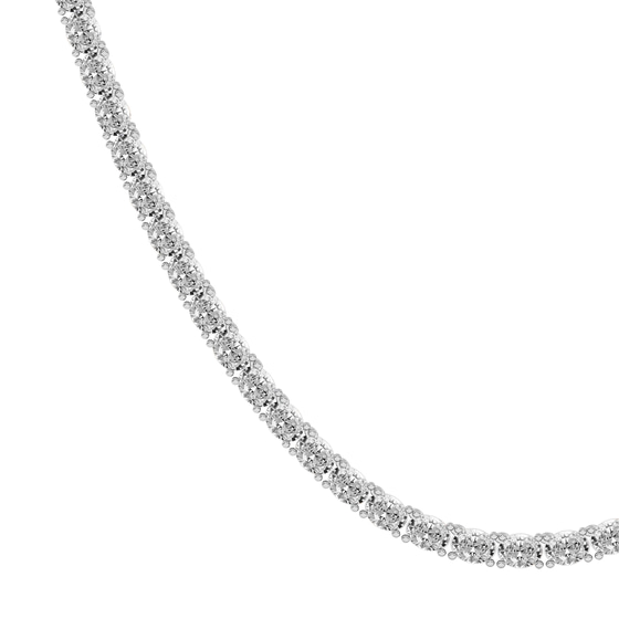 Eden Oval Lab Diamond Tennis Necklace left view