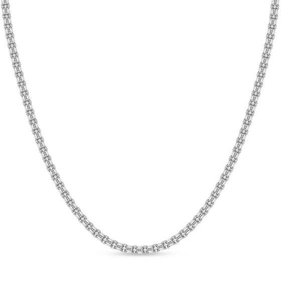 Lorel Emerald Lab Diamond Tennis Necklace front view