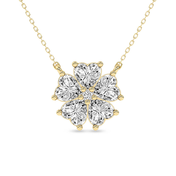 Heart Bloom Lab Diamond Fashion Necklace front view
