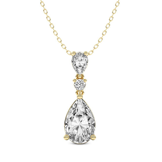 Moonlit Dangle Lab Diamond Fashion Necklace front view