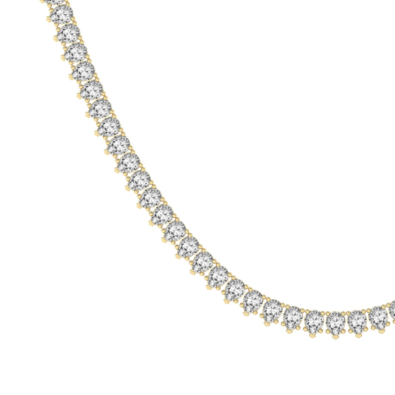 Bailey Pear Lab Diamond Tennis Necklace left view