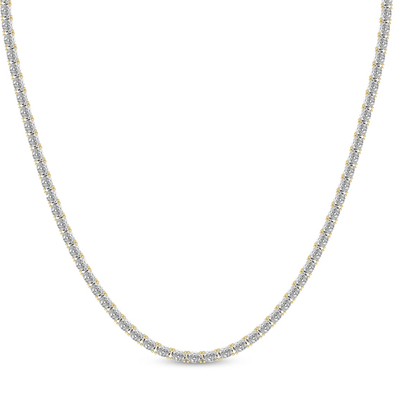 Eden Oval Lab Diamond Tennis Necklace front view