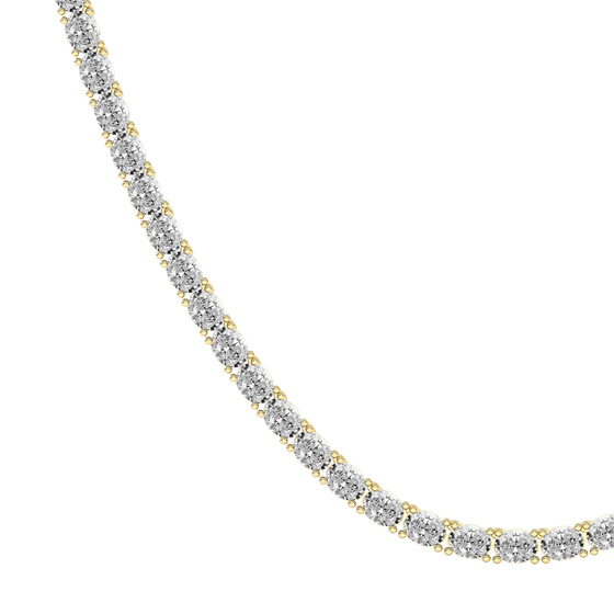 Eden Oval Lab Diamond Tennis Necklace left view