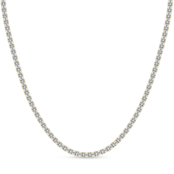 Lorel Emerald Lab Diamond Tennis Necklace front view