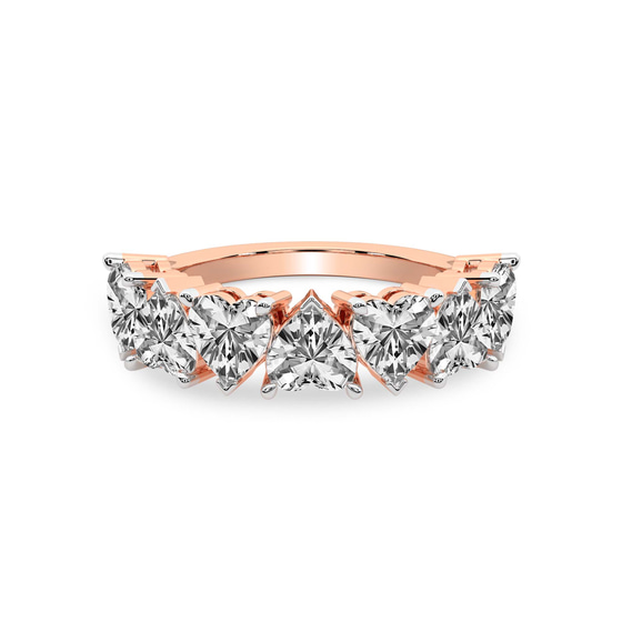 Rafaela Heart Lab Diamond Anniversary Band front view