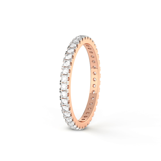 Maya Wedding Band left view