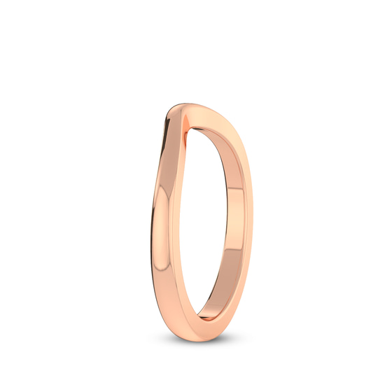Hera Petite Wedding Band left view