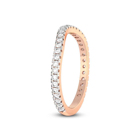 Zea Wedding Band left view