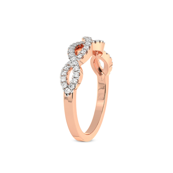 Laine Wedding Band left view