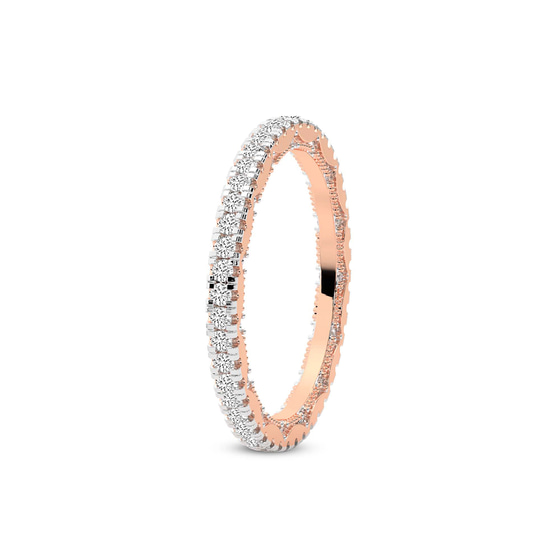 Anais Wedding Band left view