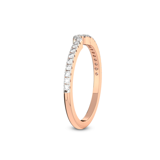 Aya Wedding Band left view