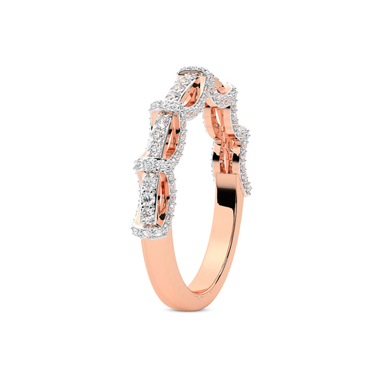 lise Wedding Band left view