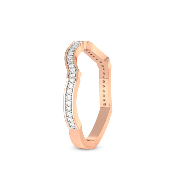 Audra Wedding Band left view