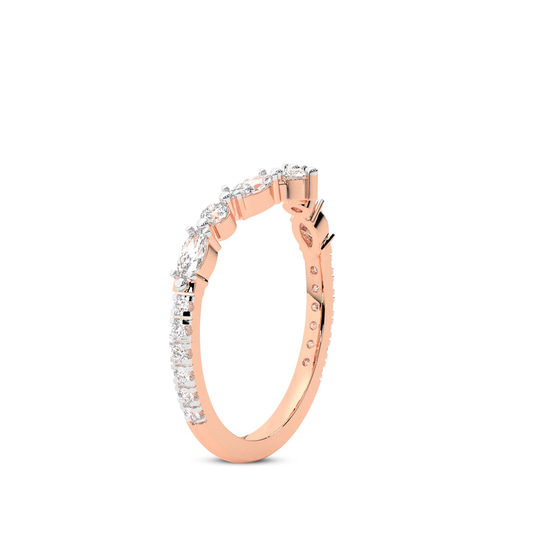Juno Wedding Band left view