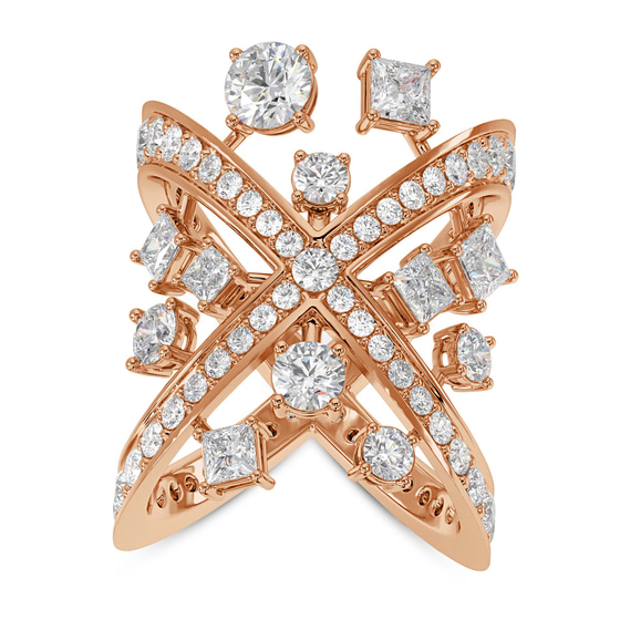 Smile for the Camera Cocktail Ring left view