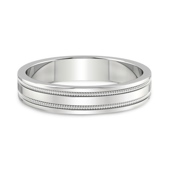 Crossline Milgrain Men's Band front view