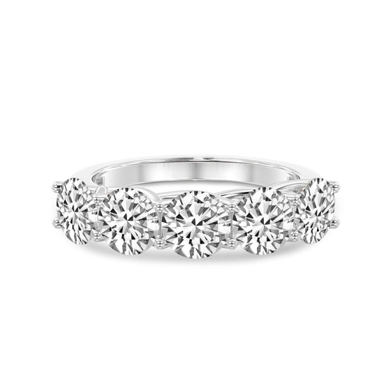 Valentina Round Lab Diamond Anniversary Band front view