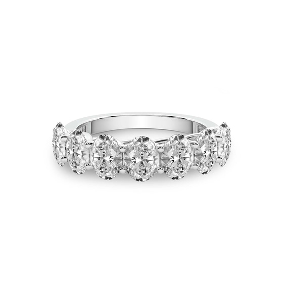 Maura Oval Lab Diamond Anniversary Band front view