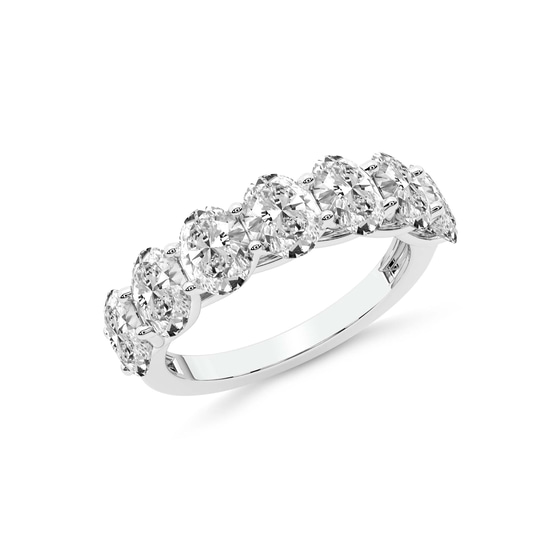 Maura Oval Lab Diamond Anniversary Band left view