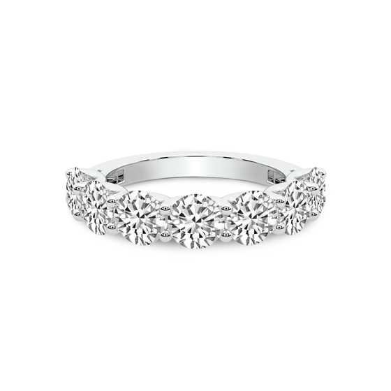 Raquel Round Lab Diamond Anniversary Band front view