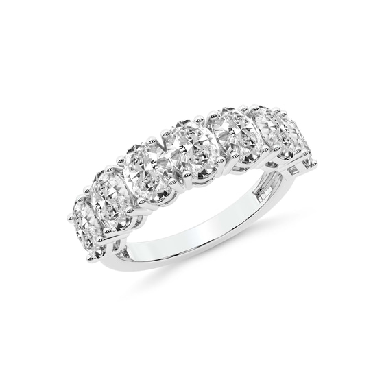 Blanca Oval Lab Diamond Anniversary Band left view