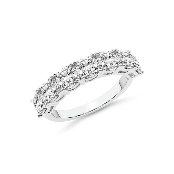 Belen Cushion Lab Diamond Anniversary Band left view