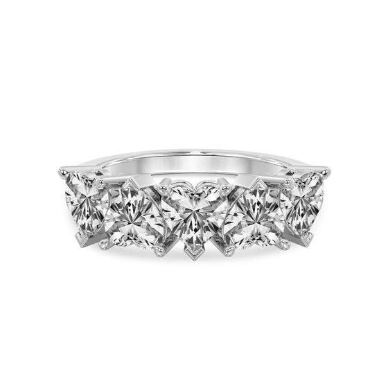 Octavia Heart Lab Diamond Anniversary Band front view