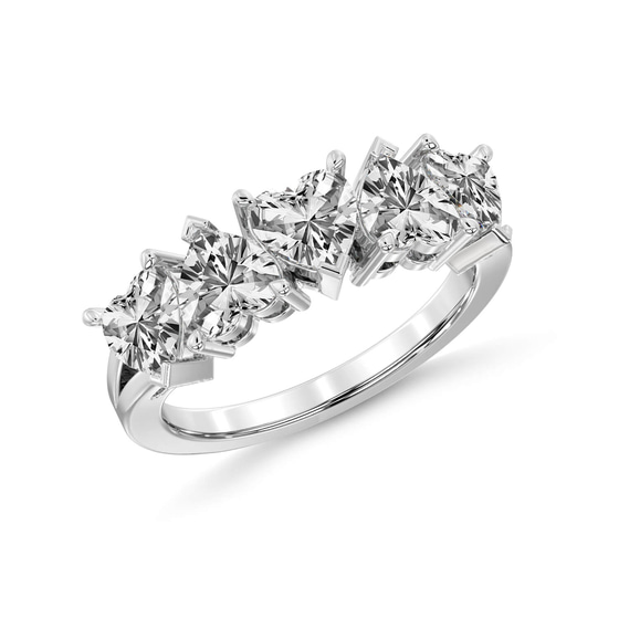 Octavia Heart Lab Diamond Anniversary Band left view