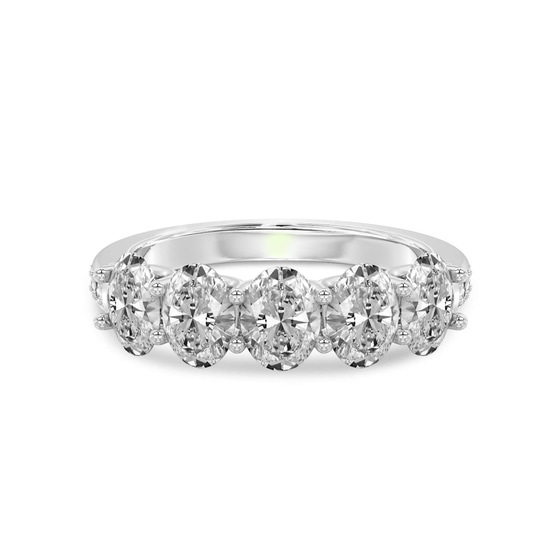 Eliana Oval Lab Diamond Anniversary Band front view