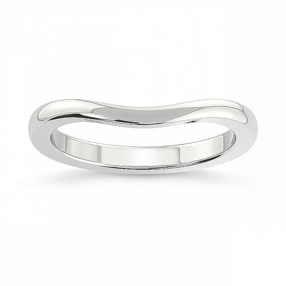Hera Petite Wedding Band front view