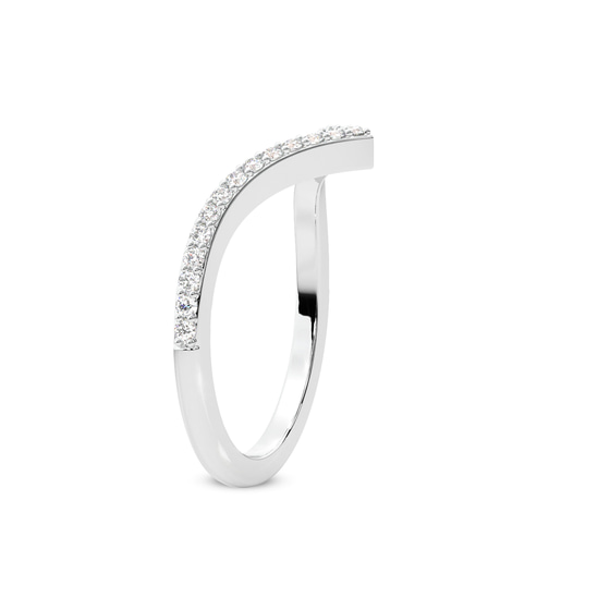 Edda Wedding Band left view