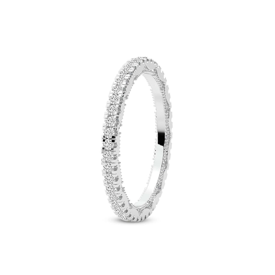 Anais Wedding Band left view